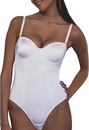 Dominique Womens Strapless Convertible Bodysuit #9541 Tummy Control, Lift & Shape, Smooth Fit, Convertible Straps