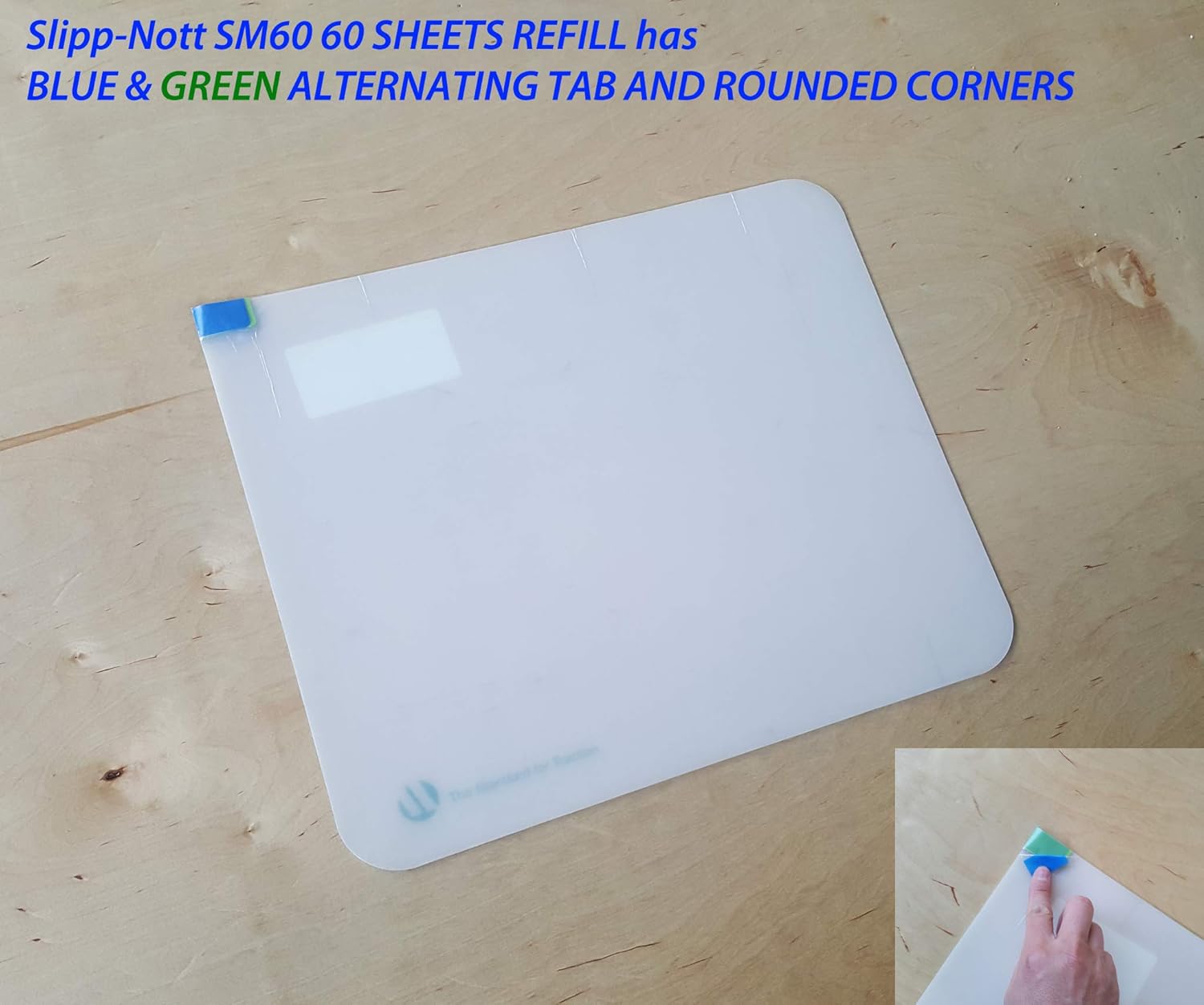 Small Sticky Mat Pad Replacement 60 Sheets Replacement Refill Pad 15"x18"
