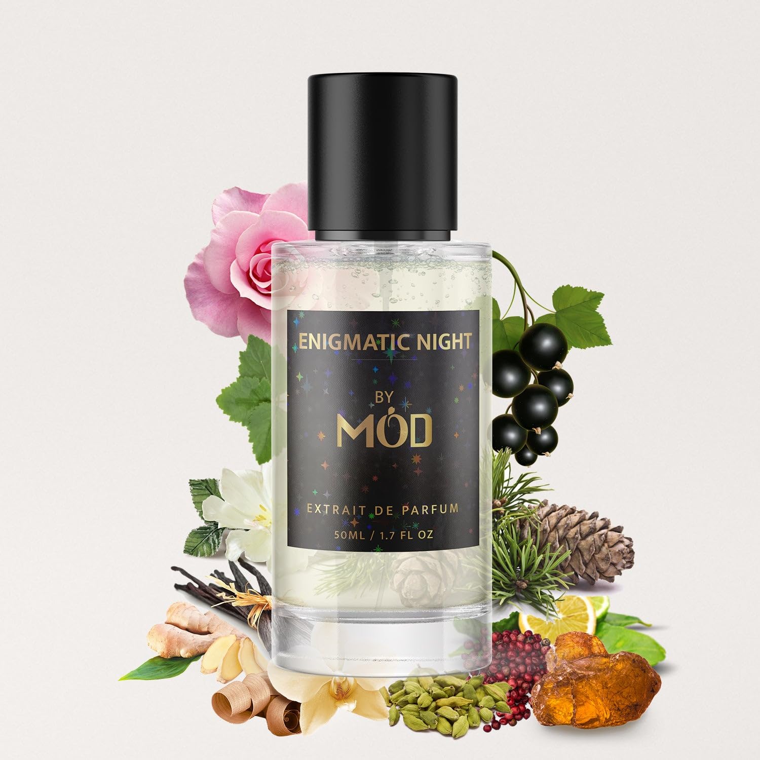 Mod Fragrances Enigmatic Night Perfume For Women and Men - Inspired By Ani Perfume Dupe Long Lasting Amber Floral Fragrance Extrait De Parfum 50ml