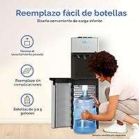 Vista 4 de Brio - Dispensador de agua con refrigerador, de carga inferior, con autolimpieza, edición limitada, 3 ajustes de temperatura, agua caliente, fría