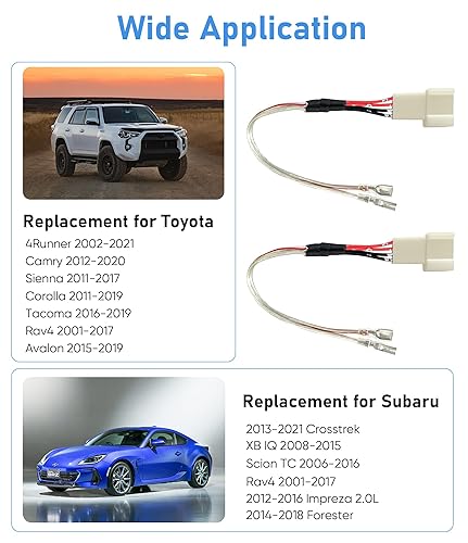 Miniatura 2 de Reemplazo del arnés de cableado del altavoz de la puerta delantera del coche para Toyota Rav4CamryHighlander 2008-2022, Subaru