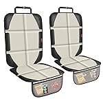XHYANG Car Seat Protector,2 Pack Car Seat Protectors Baby Carseat Waterproof Durable 600D Fabric for Child Baby Car Seat Mat Vehicle Pet Cover 2 Storage Pockets (2 Pack Beige)