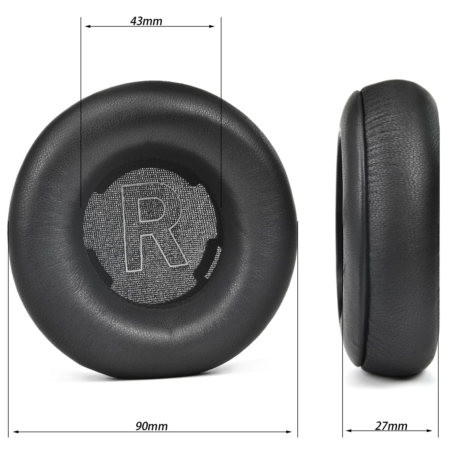 Levigo Coussinets de rechange en peau de mouton compatibles avec Bang&Olufsen Beoplay H4, coussinets de rechange en éponge à mémoire de forme respirante