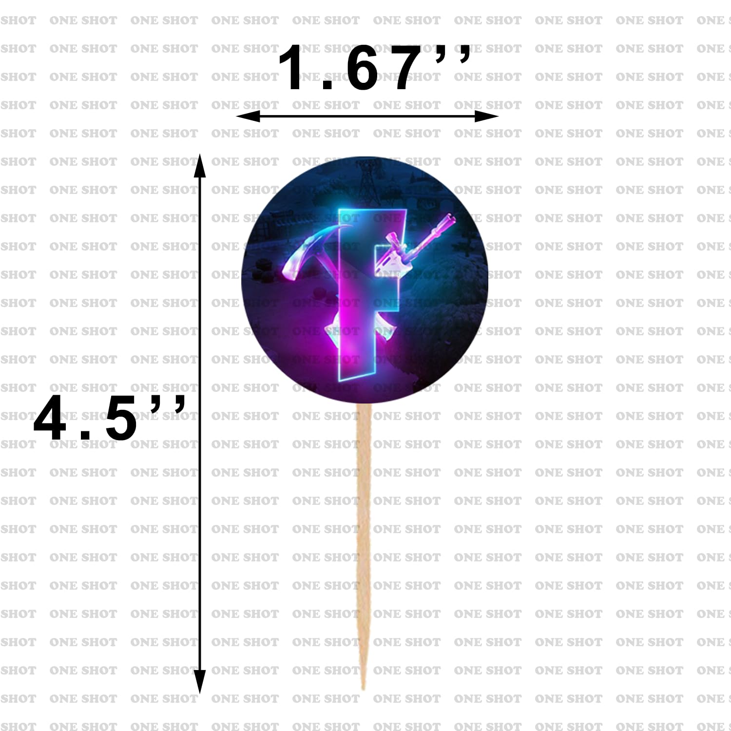 Video game cupcake topper decoration battle royale cake party