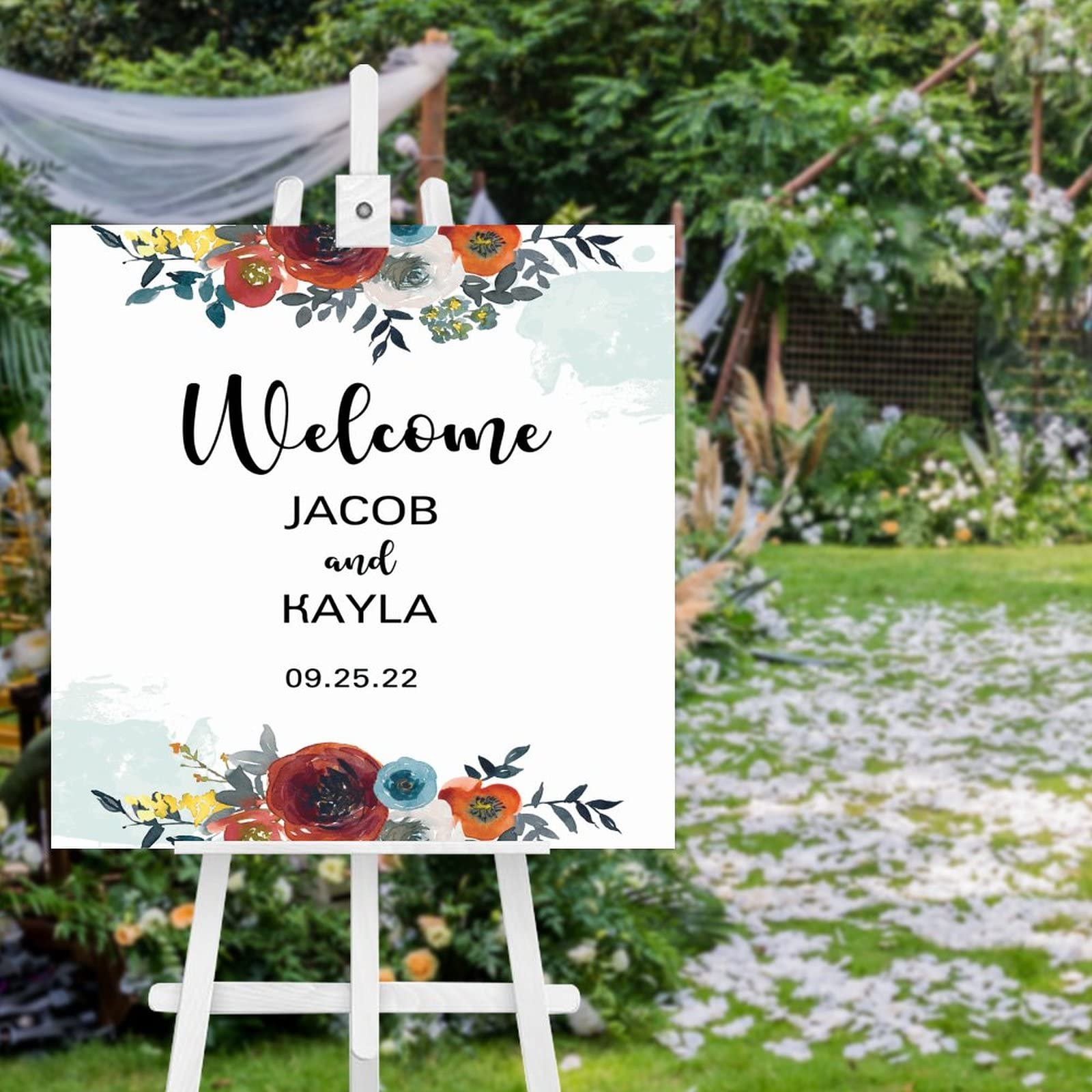 Décoration de bienvenue de mariage personnalisée bois haut de gamme 50cm