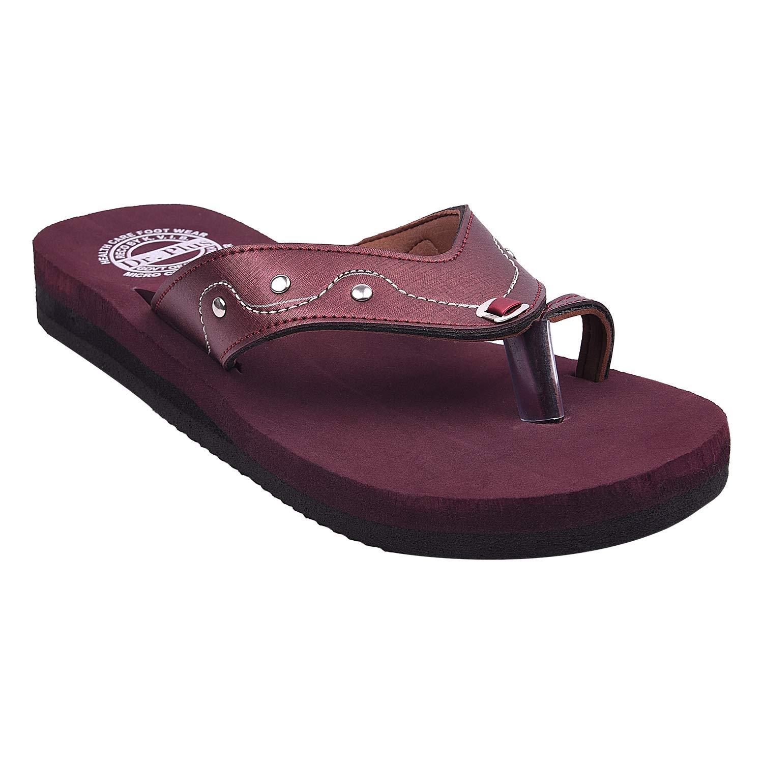 DR PLUS Womens Healthcare, Diabetic and Orthopedic Light Weight MCR/MCP Slipper/Chappal/Flip-Flops - (LD-105 - Maroon - 8 UK/India) (B01N55P7LV) Amazon Price History, Amazon Price Tracker