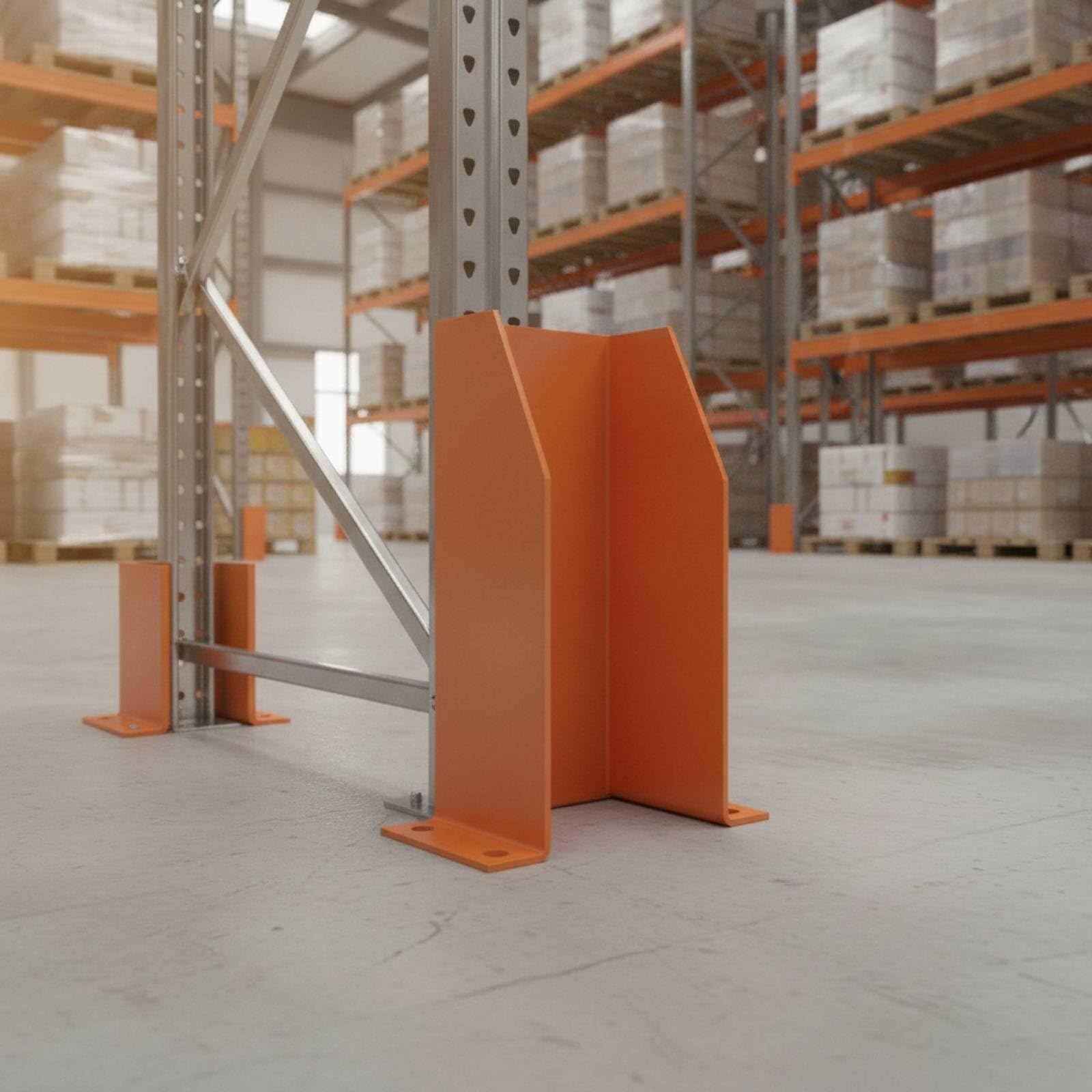 Protector Esquinas Rack Industrial Protección Grueso para Fábricas, Naranja, U con Borde 4.0