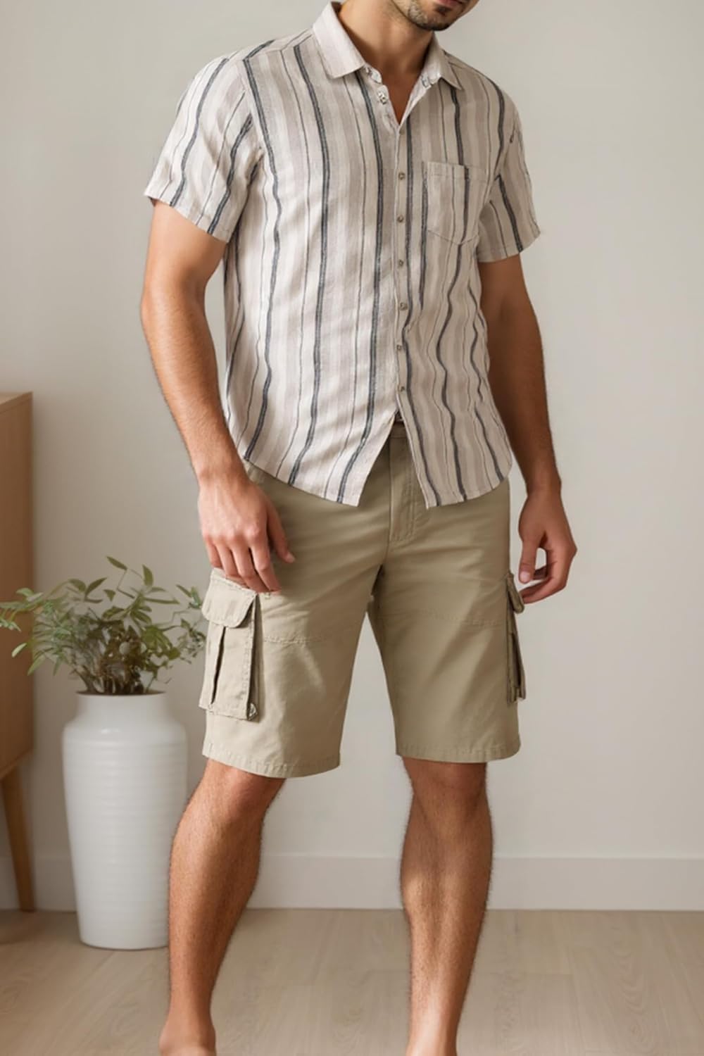 Men's Cargo Shorts Outdoor Hiking Travel Casual with Multi-Pocket 100% Cotton Twill Relaxed Fit - Image 8