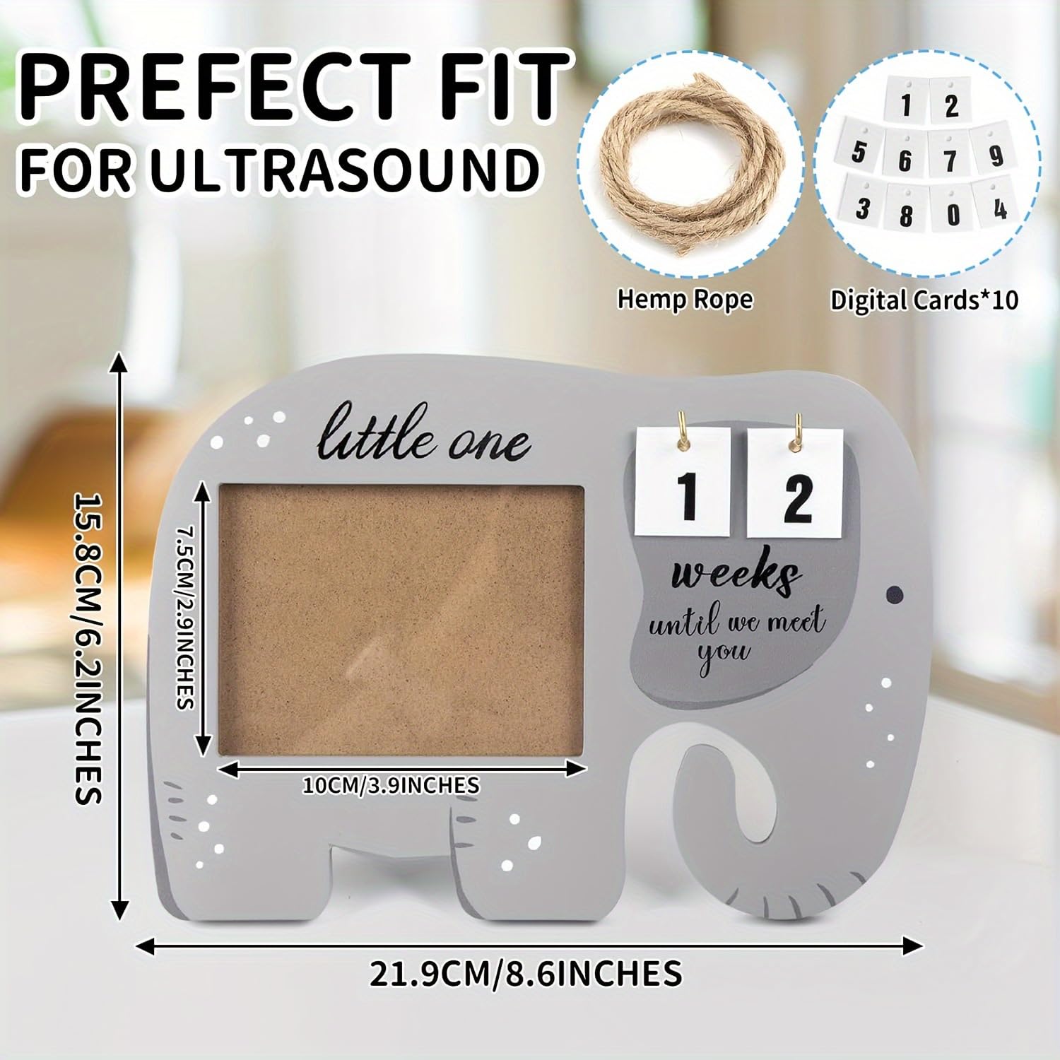 FEIFEI'S BOW Baby Scan Photo Frames, Baby Sonogram Picture Countdown Weeks, Pregnancy Announcement Gifts - Image 2