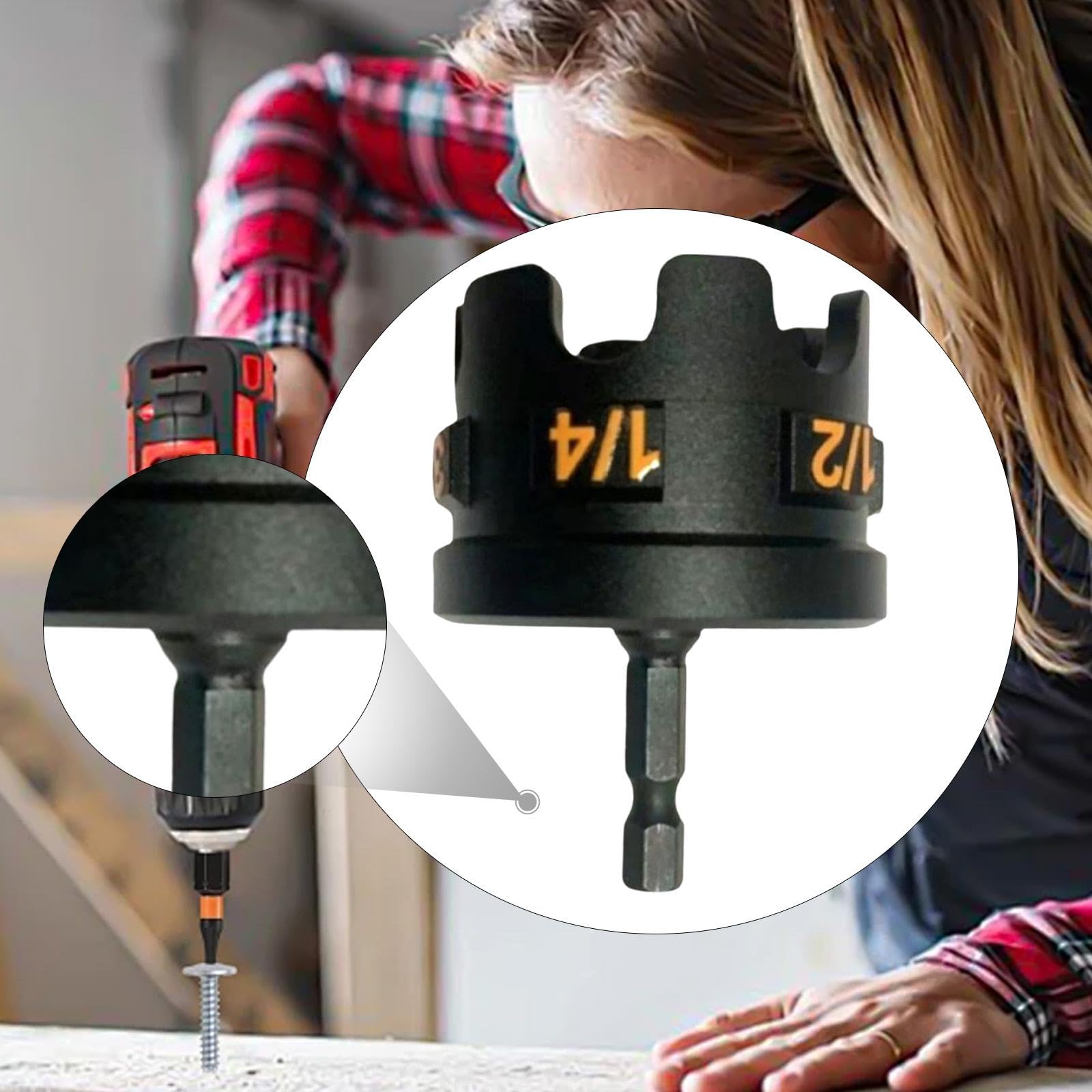 Broca para Tuercas de Aleación de Aluminio, Práctica para Varillas Roscadas de 1/4", 3/8" Y 1/2", para Electricistas Y Contratistas Pro