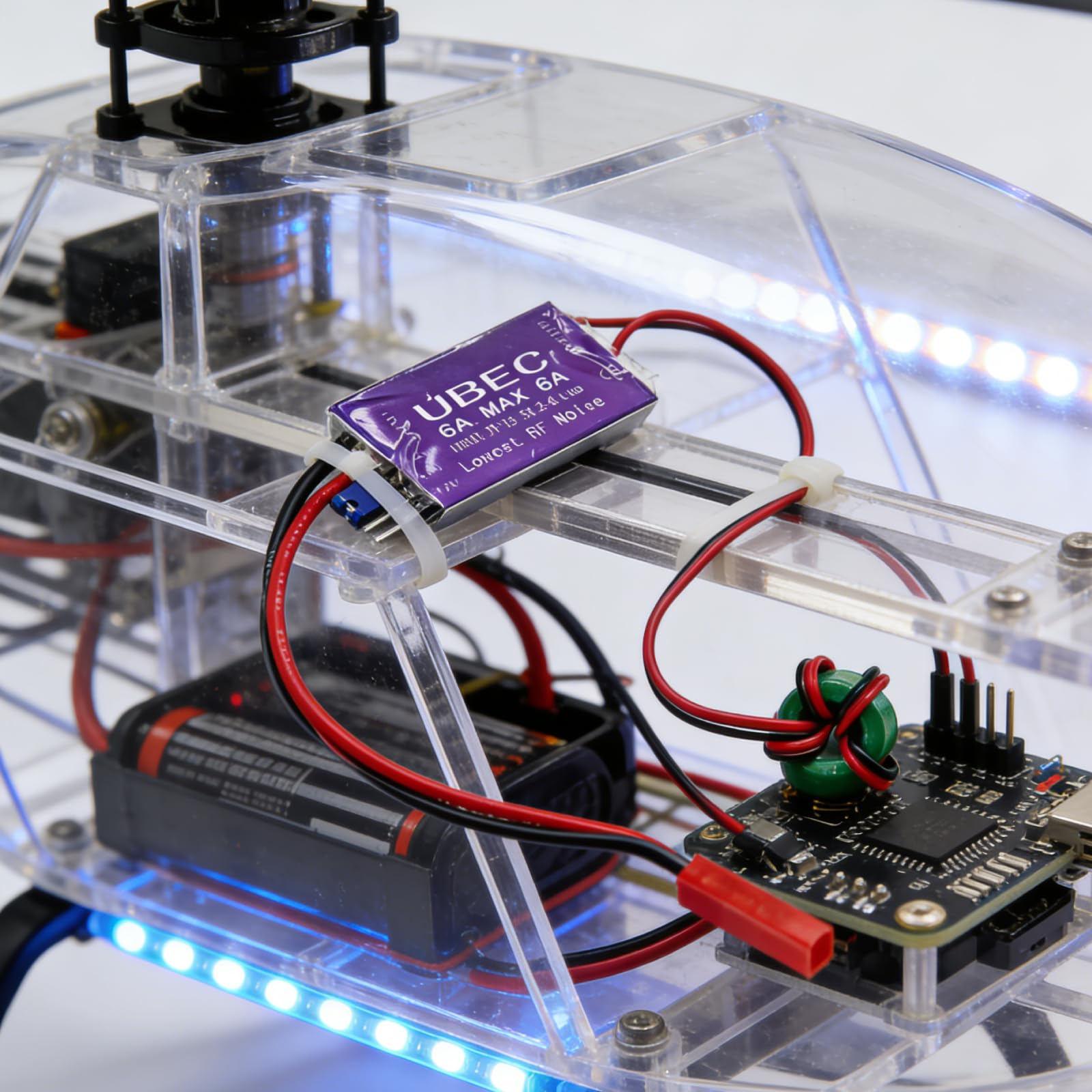 UBEC Alimentatore di Commutazione, 6A UBEC Regolatore di Tensione, 5V 6V 7,4V 6A Max 8A Uscita 7V-25,5V Ingresso UBEC Modulo Servo Interruttore di Alimentazione per RC Helicopter