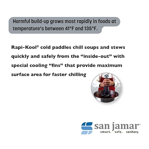 Miniatura 8 de Carlisle FoodService Products Rapi-Kool - Paleta fría para enfriar sopas calientes en restaurantes, utensilio frío para sopa caliente en cocinas