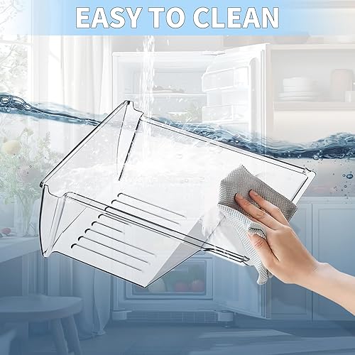 Vista 8 de HECASA 240337103 240337102 Reemplazo de bandeja para cajón para verduras de refrigerador para 240337105 240337107 240337108 240337109 Reemplazo