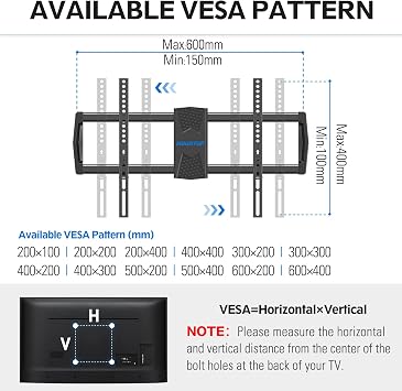 MOUNTUP TV Wall Mount for Most 42-82 Inch TVs, Fits 16 18 or 24 Studs, Full Motion TV Bracket with Dual Articulating Arms, Swivel and Tilt, Max VESA 600x400mm, Holds up to 132 lbs, MU0028-24K