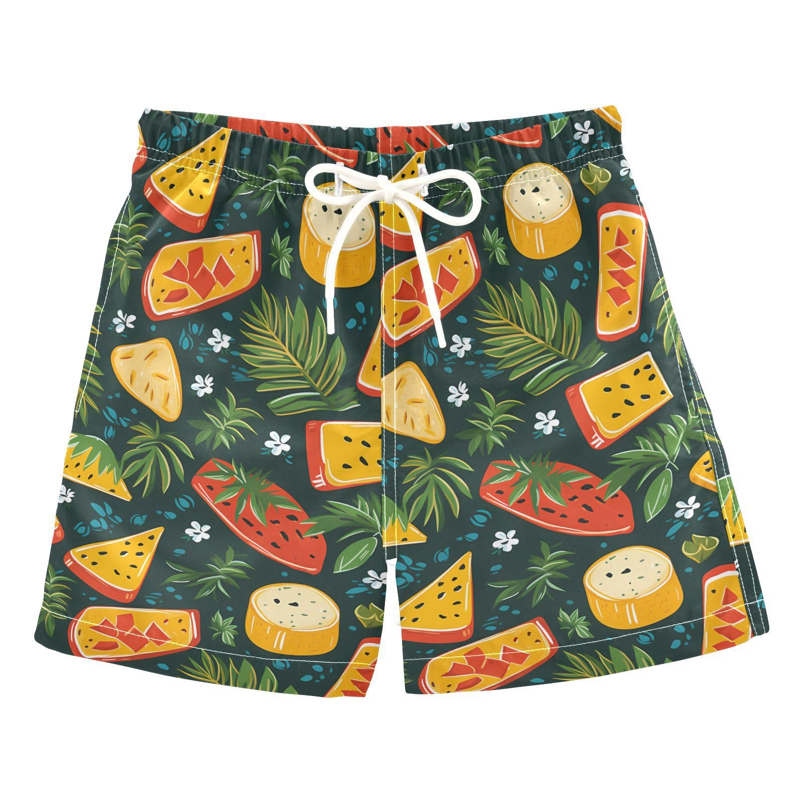 senya Tropical Fruit Boys Swim Trunks Toddler Shorts Swimwear Boardshorts Multicoloured