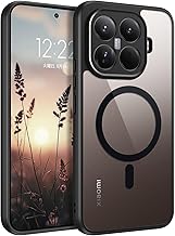 DUEDUE Xiaomi 15T Pro Case, Compatible with MagSafe, Built-in Magnet, Black and Clear, Transparent Back Panel, Xiaomi 15T Pro Case, Integrated Thin, Matte, Lens Protection, Fingerprint, Shock