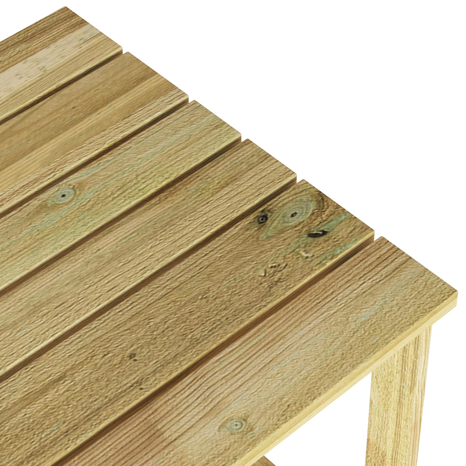 vidaXL Tavolo Naturale 50,5 x 50 x 46 cm Legno di Pino impregnato, Tavolino da Giardino e terrazza, Design Compatto e Resistente, arredo Versatile per Patio e Lounge