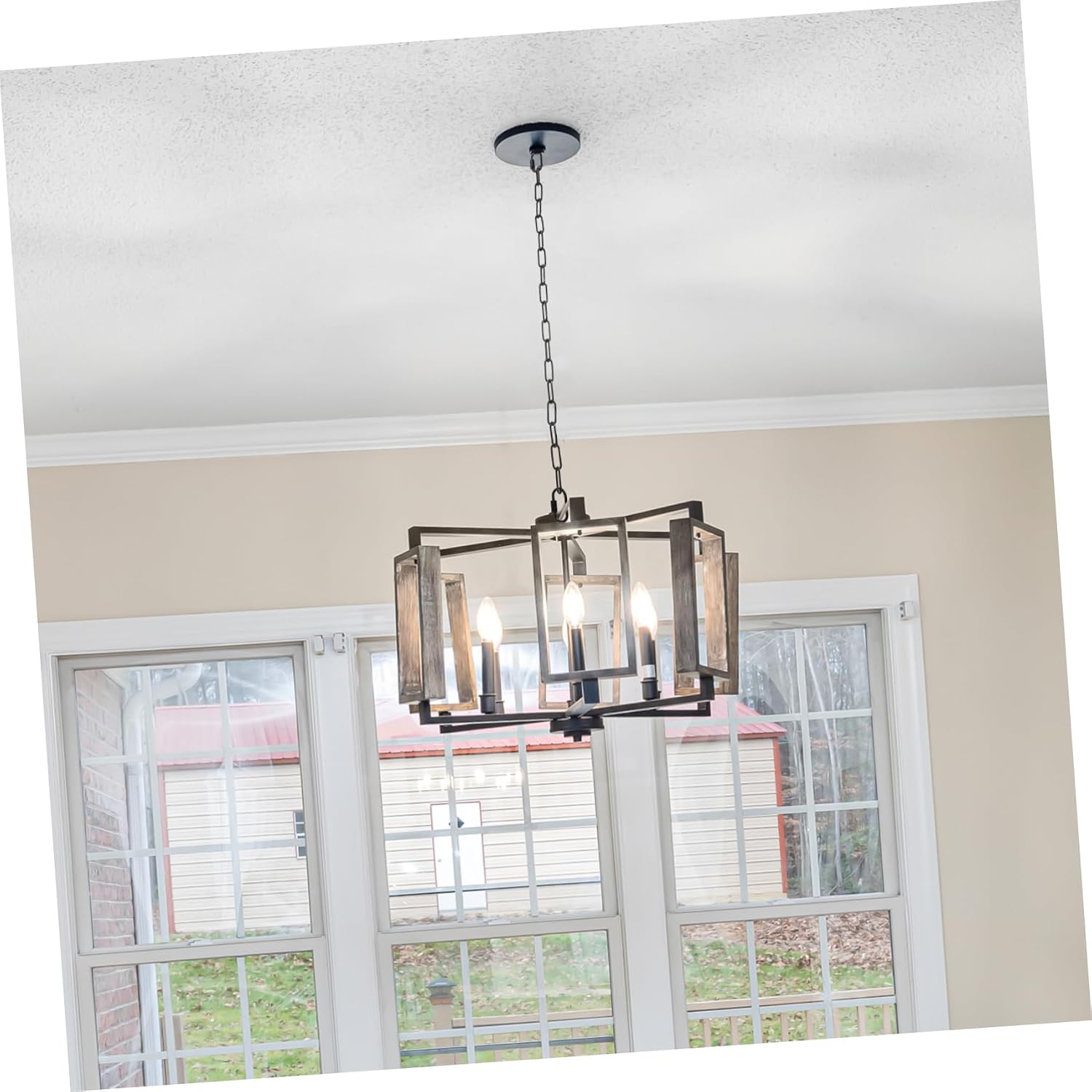 2pcs Hanging Light Fixture Chain 50cm Replacement Chandelier Ceiling Light Chain with Connection Lock for Home Decor Lighting