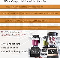 Vista 2 de Blender Pitcher 64oz Low-Profile, Compatible with 780 75-0 75-00 5000 5200 7800 Vm0102 Vm0103 Vm0197 E310 Professional/Commercial/ClassicSeries etc