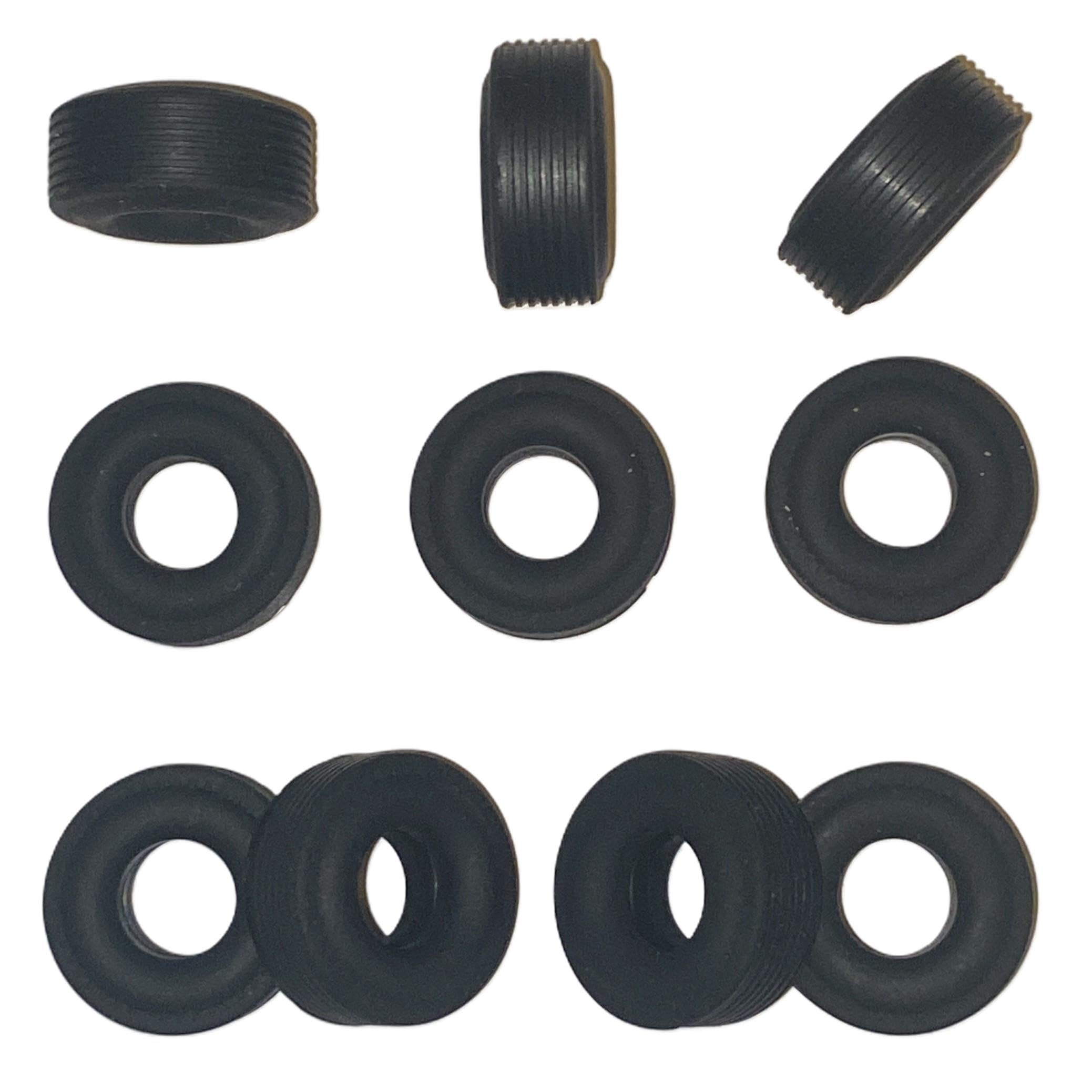 SSC Slot Cars Super Grip Replacement Car Tyres/Tires Set Accessory, Power Sledge Rears Compatible for - Scalextric C5, C6, C8, C9 Powersledge Car Rears etc. 12mm Wide (4)