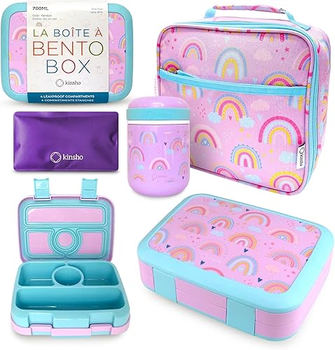 Lonchera bento para niños con tarro para alimentos térmico para sopa o alimentos calientes bolsa de almuerzo aislada y juego de paquetes de hielo