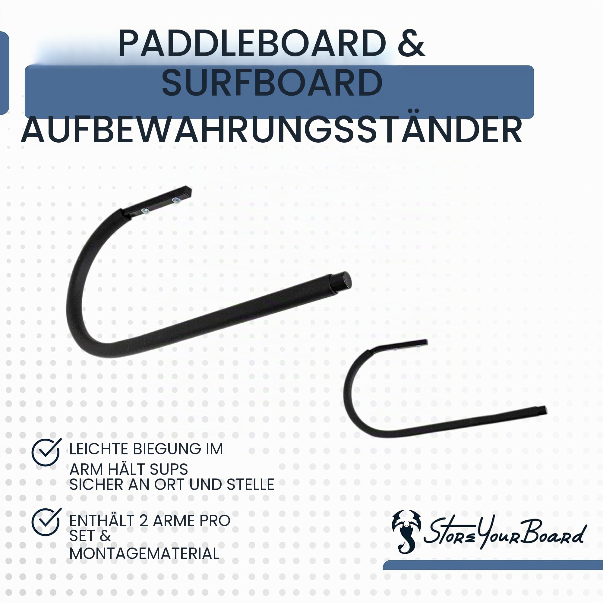 StoreYourBoard Sup- und Surfboard-Deckenlagergestell, Hi-Port-Deckenhalterung
