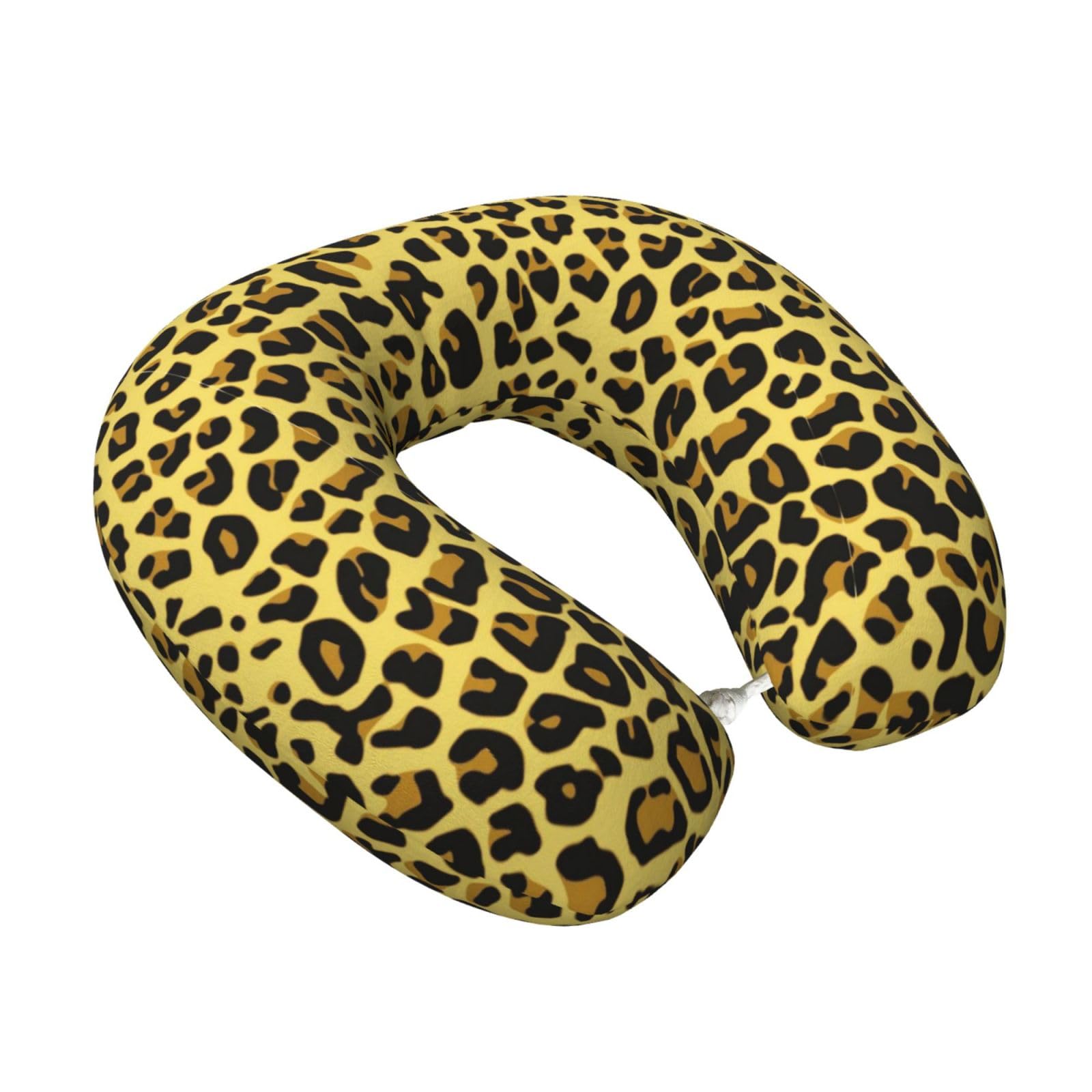 LKYMOH Cheetah Yellow Leopard, Travel Neck Pillow U-Shaped Memory Neck Support Soft Comfortable With Washable Cover For Airplane Car Traveling and Office