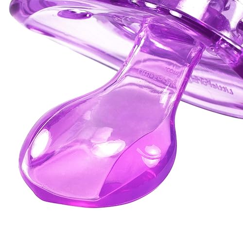 Miniatura 6 de LittleForBig BigShield - Juego de chupetes brillantes para adultos, color azul y morado