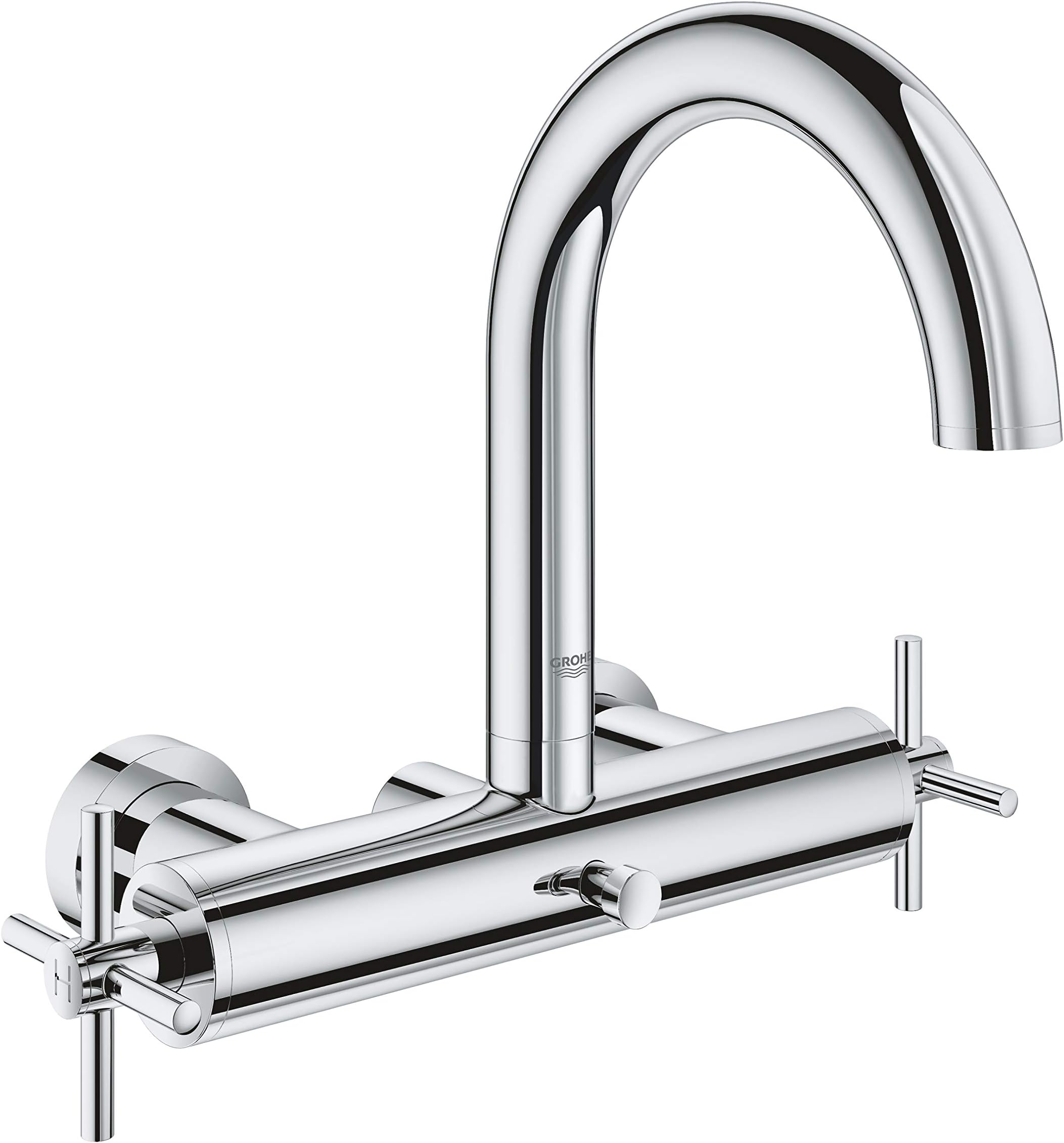 Atrio Bath/Shower mixer 1/2" | Wall Mounted | Tubular Spout | Without shower set | Chrome | 25010003