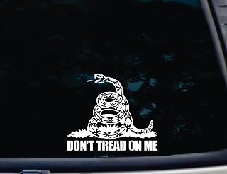 Don't Tread on Me - Medium Sized - 6 3/4" x 5 3/4" - die Cut Vinyl Decal for Windows, Cars, Trucks, Tool Boxes, laptops, MacBook - virtually Any Hard, Smooth Surface. Made and Ships from The USA!