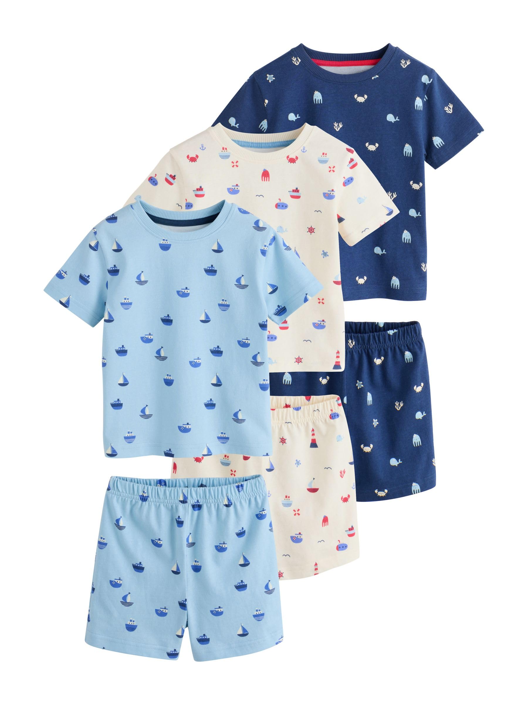 NEXT Jungen Kurze Schlafanzüge, 3er-Pack