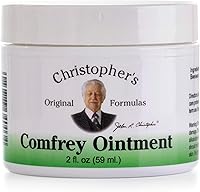 Vista 1 de Christopher's Original Formulas Ungüento de consuelda, 2 onzas – Ungüento de hierbas con hoja de consuelda orgánica en una base de cera de abeja