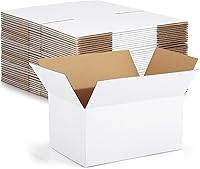Eupako 30 Pack 10x7x5 Inch White Corrugated Shipping Boxes - Durable Small Mailers for Small Business Packaging & Mailing