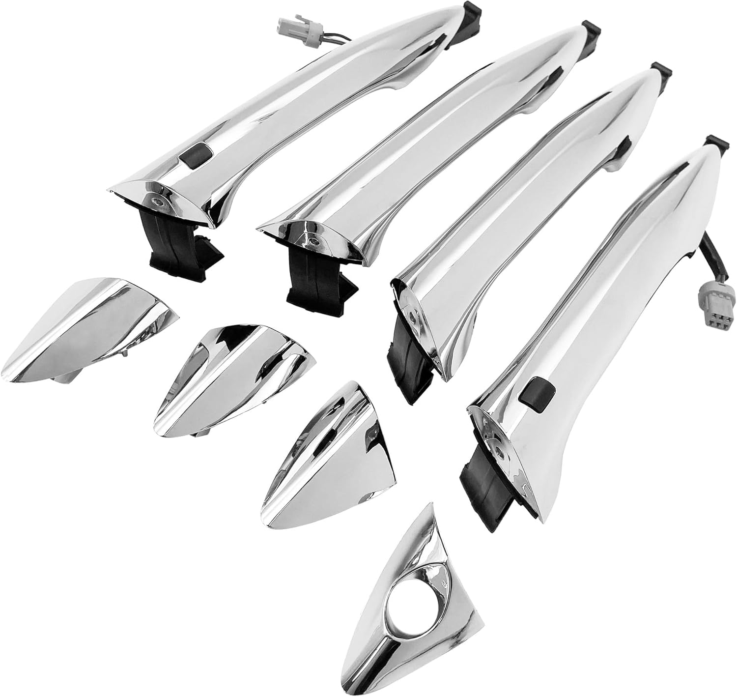 Cheriezing Chrome Exterior Door Handle Compatible with Hyundai 2011-2016 Elantra Sedan (with Smart Entry System) Front Rear Left Driver & Right Passenger Side Set of 4