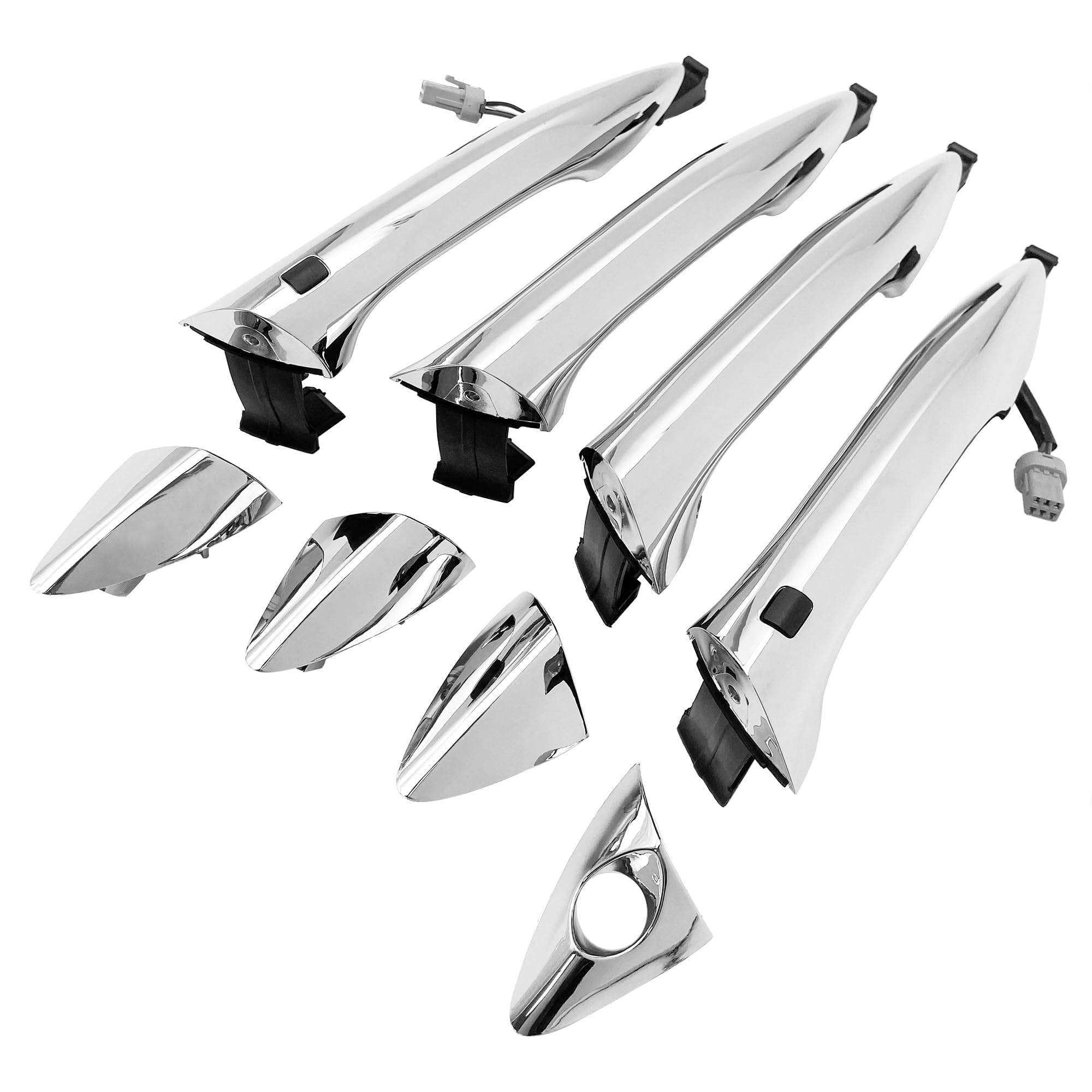 Cheriezing Chrome Exterior Door Handle Compatible for 2011-2016 Hyundai Elantra Sedan with Smart Entry System Front Rear Left & Right Side Set of 4-image-45