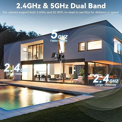 Miniatura 3 de Cámara solar inalámbrica para exteriores, cámaras solares 2K para exteriores para seguridad del hogar, cámara WiFi de 0.18 oz sin cables, vista de