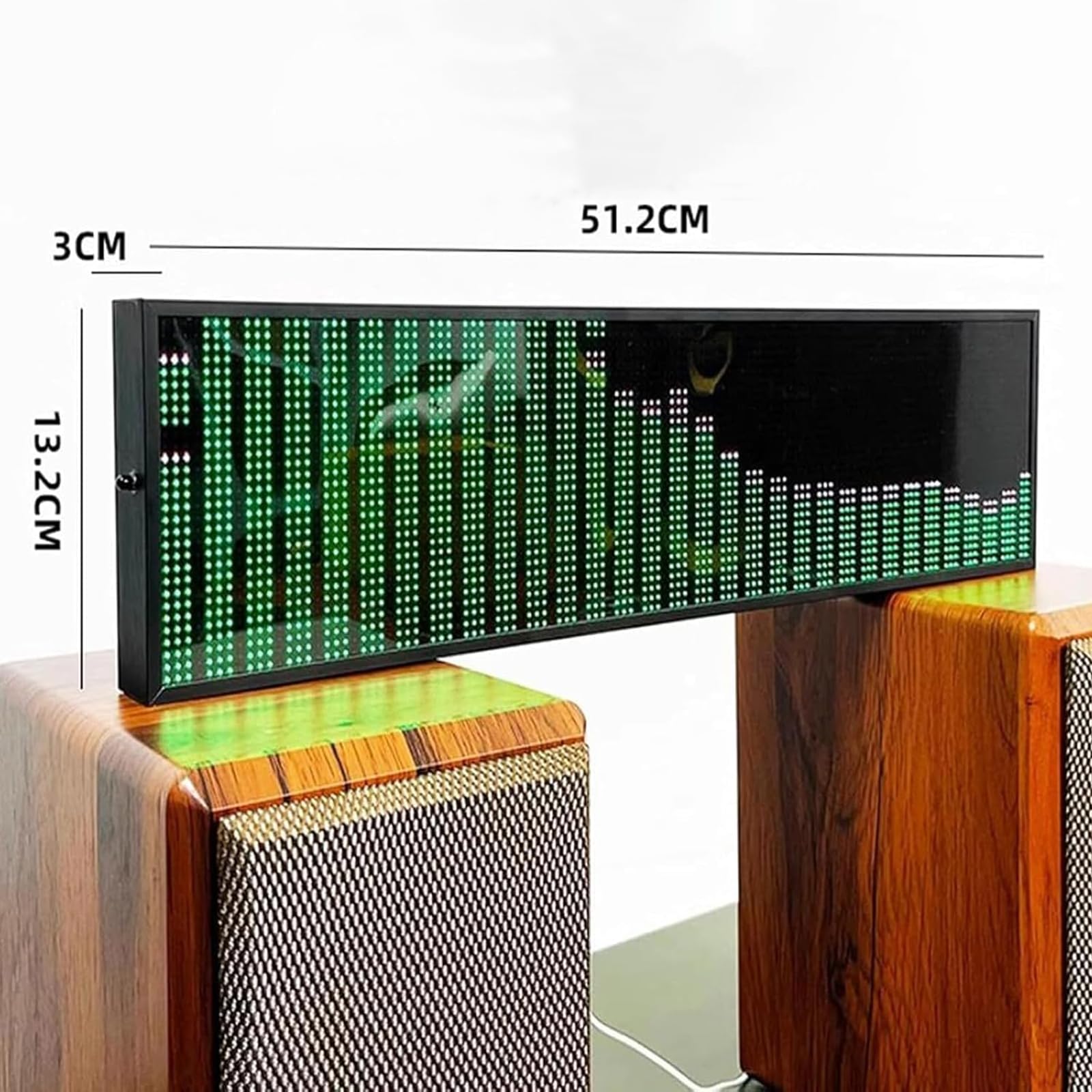 Wyświetlacz Led Spectrum, Analizator widma audio, analizator rytmu z kolorowymi światłami Rgb, przełączany zegar cyfrowy, sterowanie głosem + sterowanie linią, 36