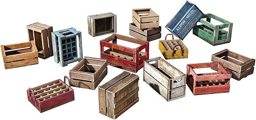 Mini Art 35651 1:35 Ahşap kutular (16) İçecekler/Yiyecekler. - Sadık…