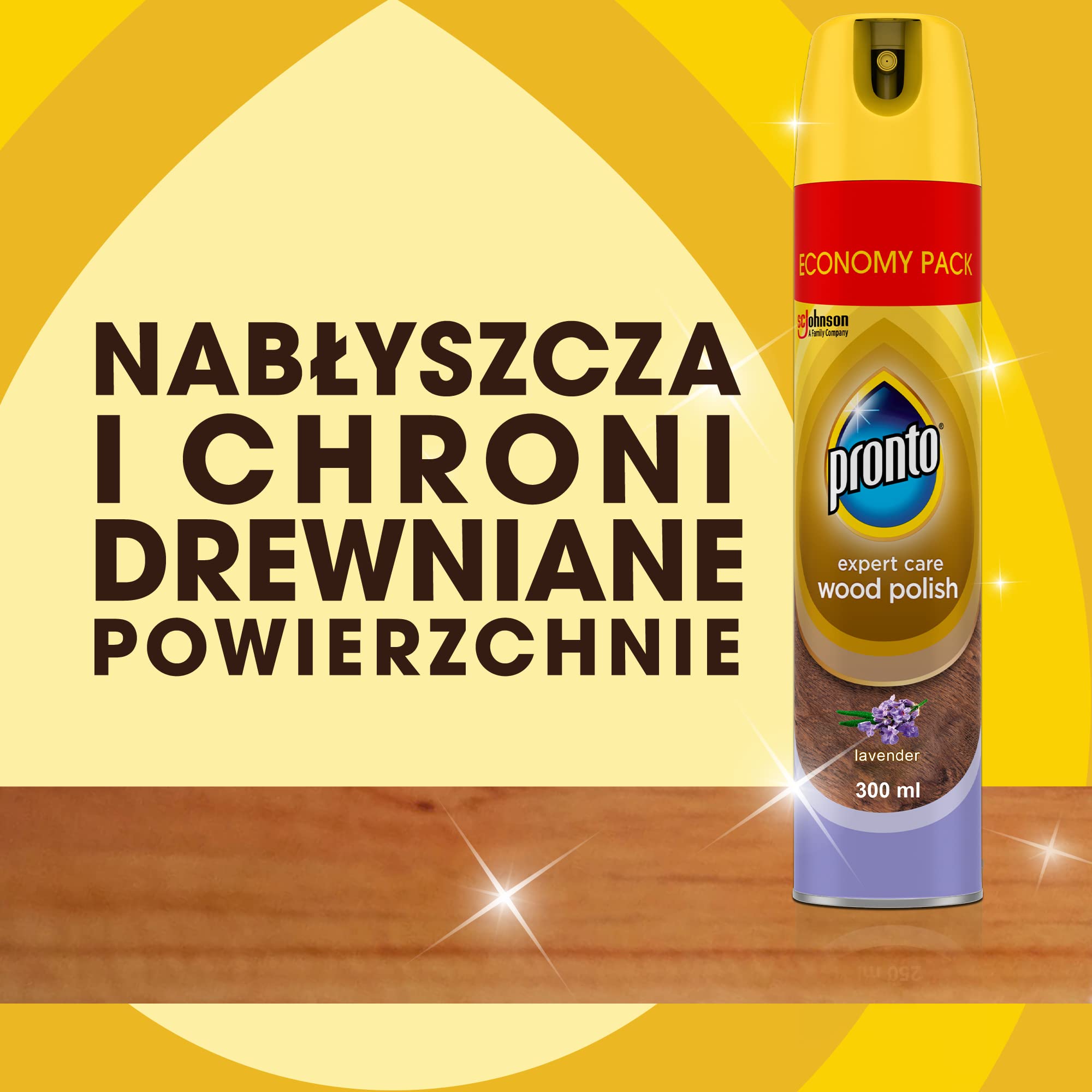 Pronto Środek do Czyszczenia Mebli Drewnianych w Aerozolu o Zapachu Lawendy, 300 ml
