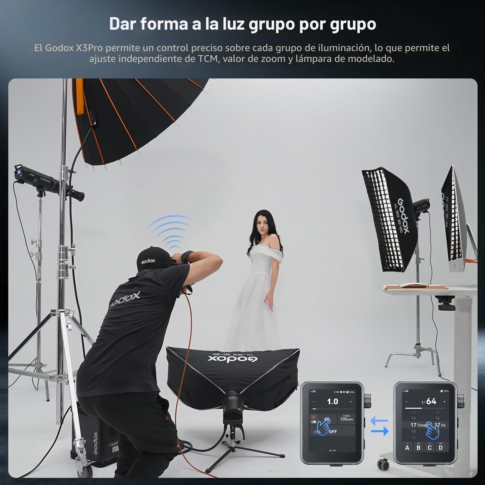 Godox X3 Pro N X3PRO-N Disparador Flash TTL Inalámbrico para Nikon, Sistema 2.4GHz X, Bluetooth & App Control, Pantalla Táctil, HSS, Shutter Control, Carga Rápida USB-C para Nikon Cámara