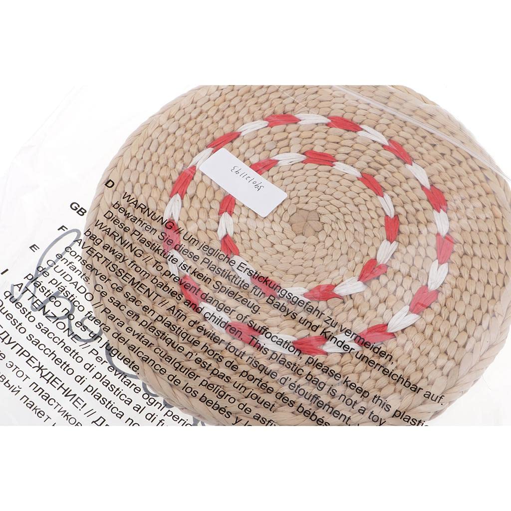 FABLOFT 23 cm Natural Straw Round Pouf Tatami Cushion Floor Meditation Yoga Mat-image-16