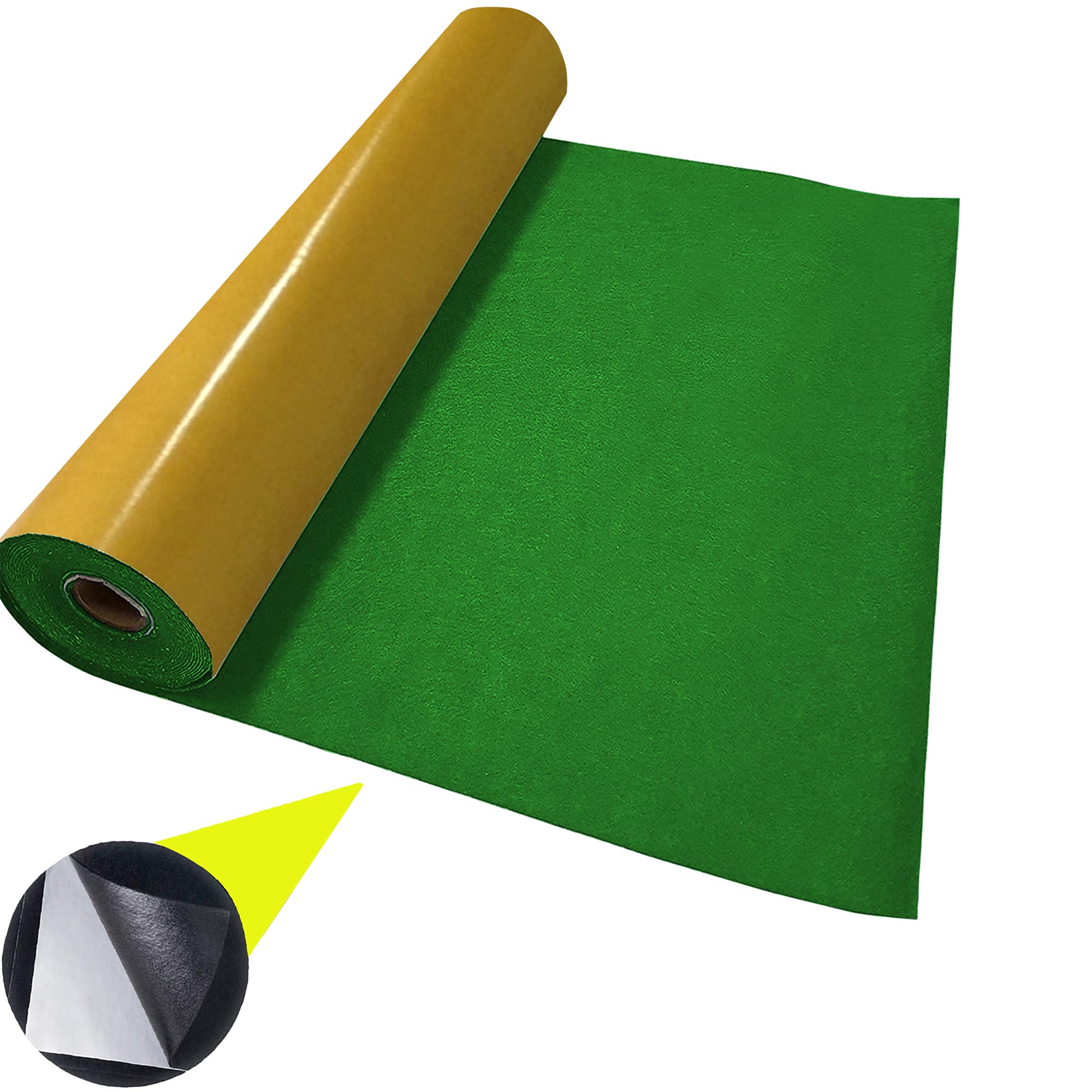 Fabrics King Online Meadow Adhesive Felt Baize Fabric 100% Acrylic Sticky Back Material For Arts Crafts Sewing Decoration | 100Cm X 45Cm Wide | Sold By The Metre