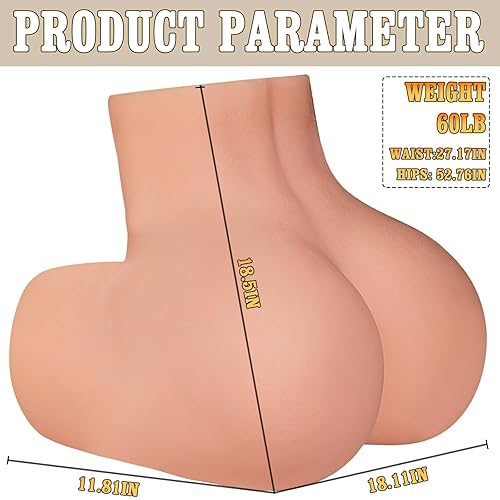 LETOOR 60LB Life Size Booty Masturbator for Men, Realistic Big Ass Sex Doll  with Vagina Anal Channel, Female Busty Sex Butt Male Masturbator Love Doggy  Style Missionary Male Adult Toy, Flesh