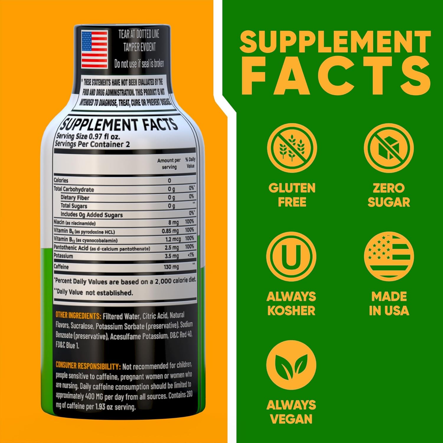 B12 Mixed Berry Extra Strength Energy Shot 48 pk – 260mg Natural Caffeine B12 B6 – Energy & Vitality Support – 2 Servings Sugar Free Zero Calorie Green Tea B-Vitamins Electrolytes Vegan – 1.93 fl oz - Image 2