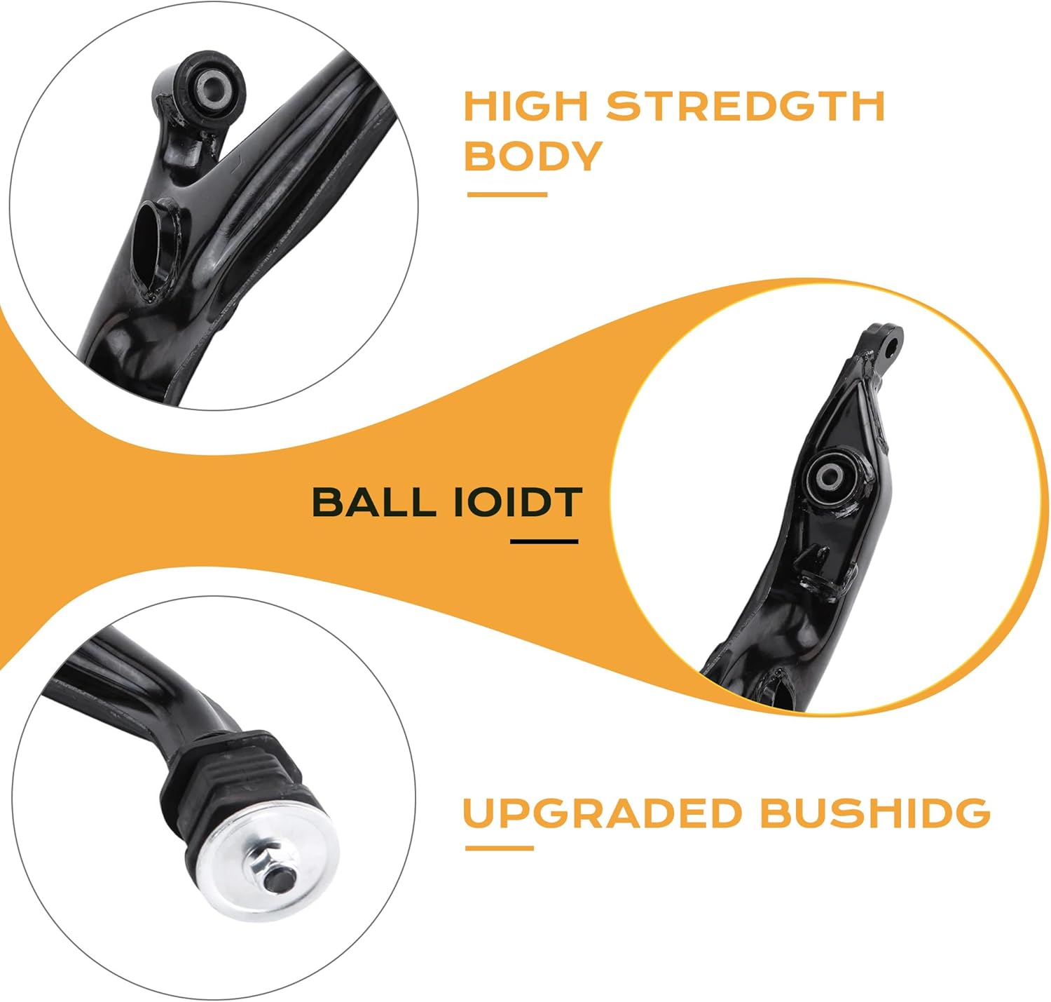 2PCs Front Lower Control Arm with Ball Joint Left and Right Compatible for Honda Civic Acura EL 1996-2000 All Models, K640394 K640395