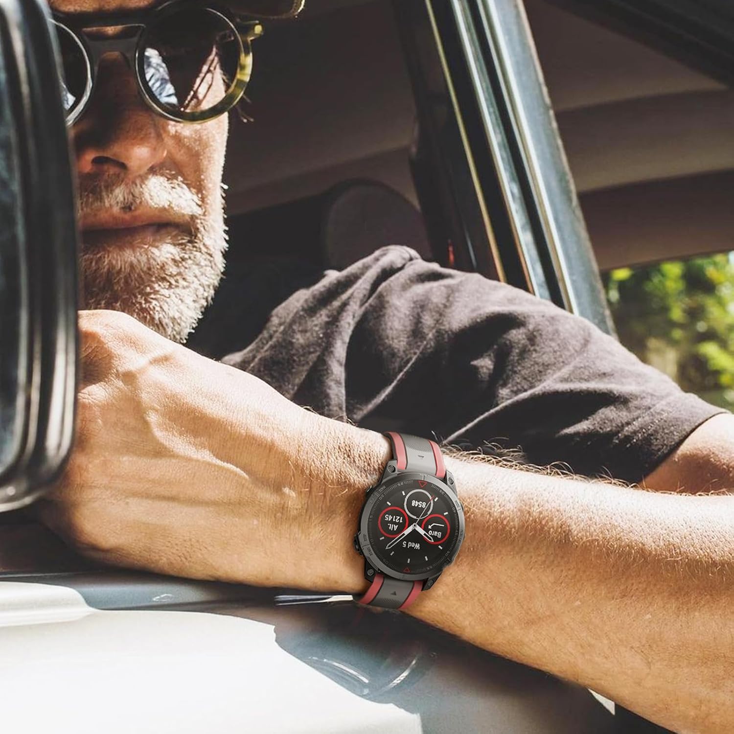 NotoCity Compatible Fenix 6X Watch Band,26mm Quickfit Silicone Bands for Fenix 6X Pro/Fenix 5X/Fenix 7X/Fenix 5X Plus/Fenix 8 51mm/Fenix 3/Fenix 3 HR/Tactix/Descent MK1/D2 Delta PX/D2 - Image 7