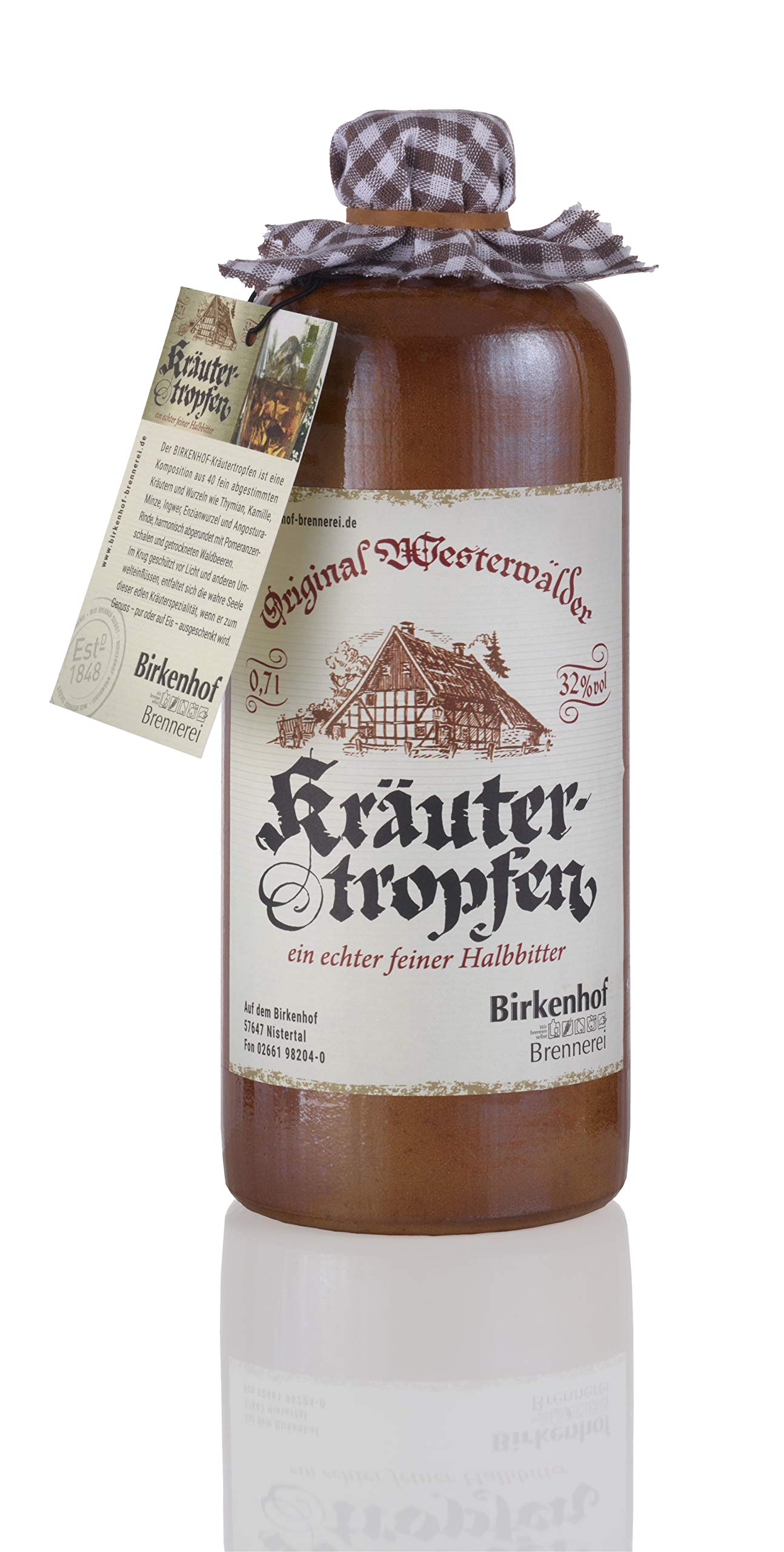 BIRKENHOF Brennerei | Westerwälder Kräutertropfen | (1 x 0,7l ) - 32 % vol.