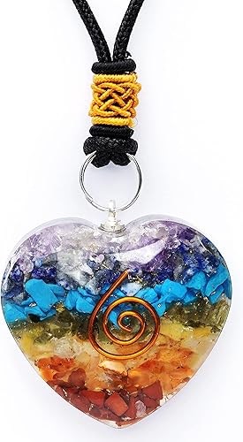 Karma Pledge - Colgante de cristal de orgón hecho a mano, collar de cristal curativo espiritual collar de chakras para mujeres y hombres collar de