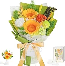 Fiorifiore 2025 Preserved Flower Bouquet, 3 Heels, Sunflowers, Bouquet, Freestanding, Gift Box, Mother's Day, Birthday, School Entrance Celebration, Graduation Gift, Interior Dried Flowers, Springa