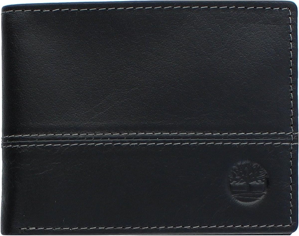 Timberland - Cartera híbrida de piel para hombre, color negro, talla única